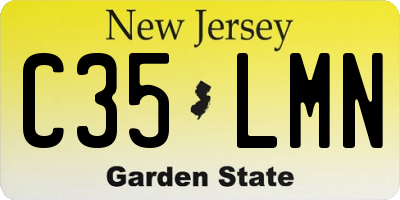 NJ license plate C35LMN