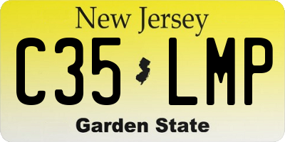 NJ license plate C35LMP