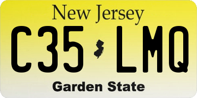 NJ license plate C35LMQ