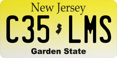 NJ license plate C35LMS
