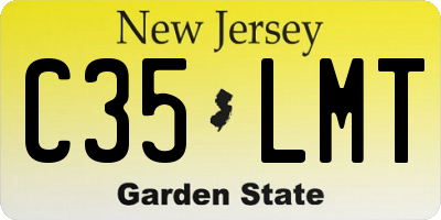 NJ license plate C35LMT
