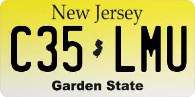 NJ license plate C35LMU