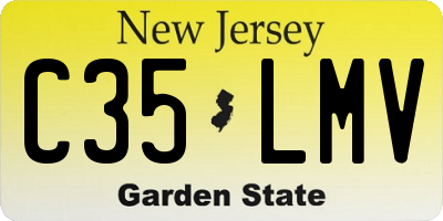 NJ license plate C35LMV