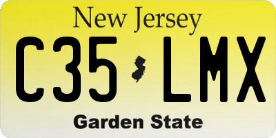 NJ license plate C35LMX