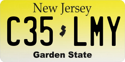 NJ license plate C35LMY