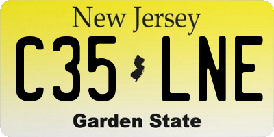 NJ license plate C35LNE