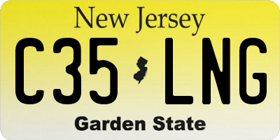 NJ license plate C35LNG