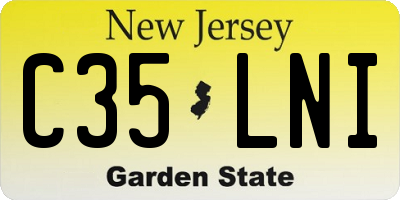 NJ license plate C35LNI