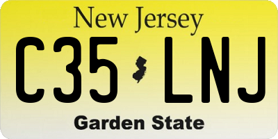 NJ license plate C35LNJ