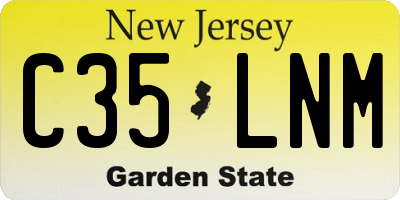 NJ license plate C35LNM