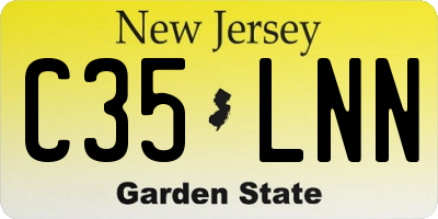 NJ license plate C35LNN