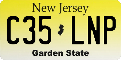 NJ license plate C35LNP