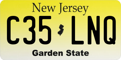 NJ license plate C35LNQ