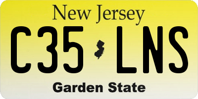 NJ license plate C35LNS