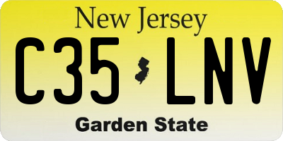 NJ license plate C35LNV