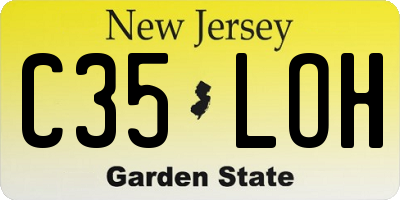 NJ license plate C35LOH