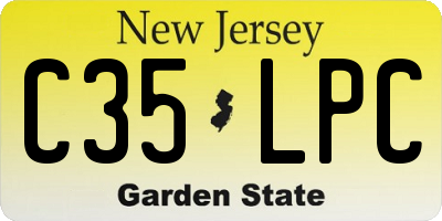NJ license plate C35LPC