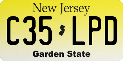 NJ license plate C35LPD