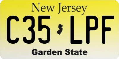 NJ license plate C35LPF
