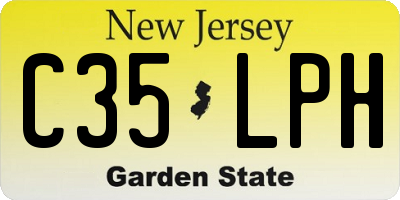 NJ license plate C35LPH