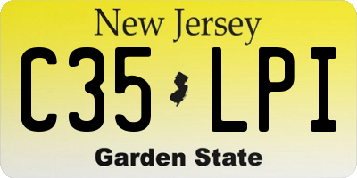 NJ license plate C35LPI