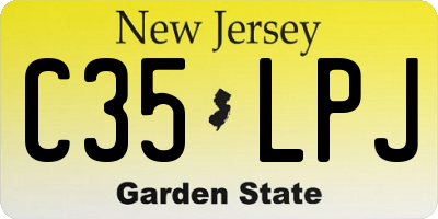 NJ license plate C35LPJ