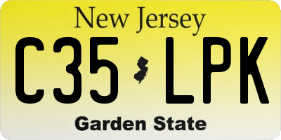 NJ license plate C35LPK