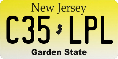 NJ license plate C35LPL