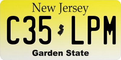 NJ license plate C35LPM
