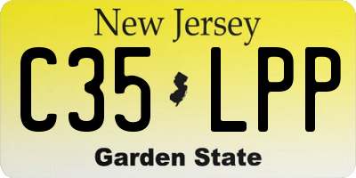 NJ license plate C35LPP