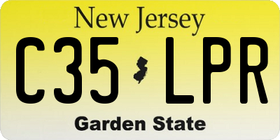 NJ license plate C35LPR