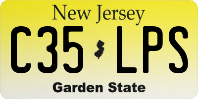 NJ license plate C35LPS