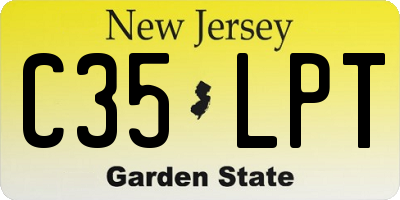 NJ license plate C35LPT