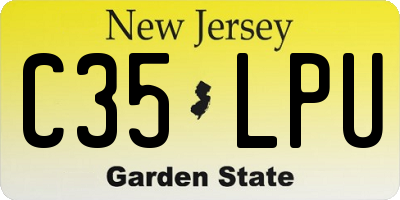 NJ license plate C35LPU