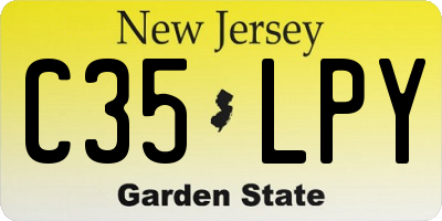 NJ license plate C35LPY