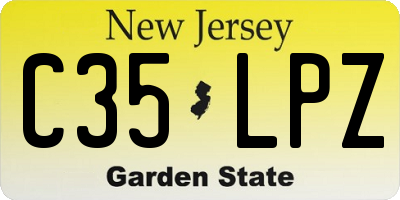 NJ license plate C35LPZ