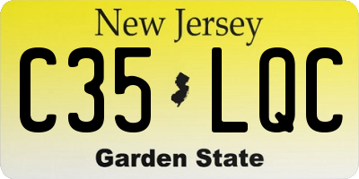 NJ license plate C35LQC