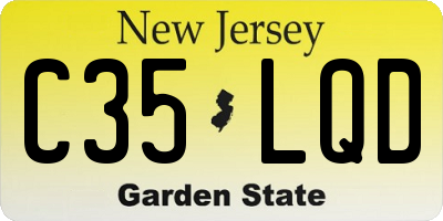 NJ license plate C35LQD
