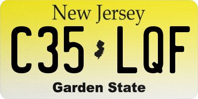 NJ license plate C35LQF