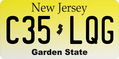 NJ license plate C35LQG