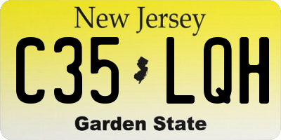 NJ license plate C35LQH