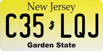 NJ license plate C35LQJ