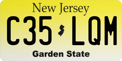 NJ license plate C35LQM
