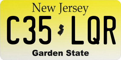 NJ license plate C35LQR