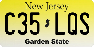 NJ license plate C35LQS