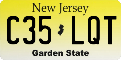 NJ license plate C35LQT