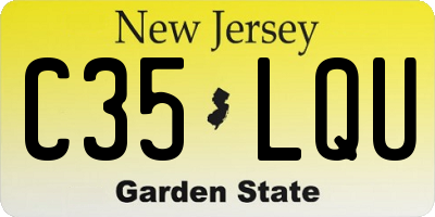 NJ license plate C35LQU
