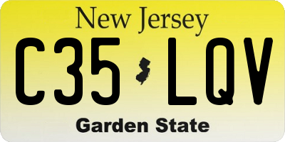 NJ license plate C35LQV
