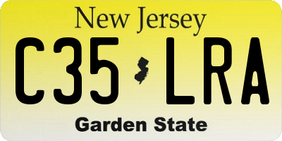 NJ license plate C35LRA