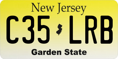 NJ license plate C35LRB